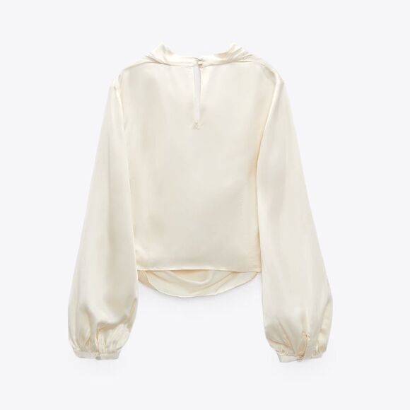 Zara DRAPED SATIN EFFECT TOP SPECIAL EDITION - Picture 8 of 12